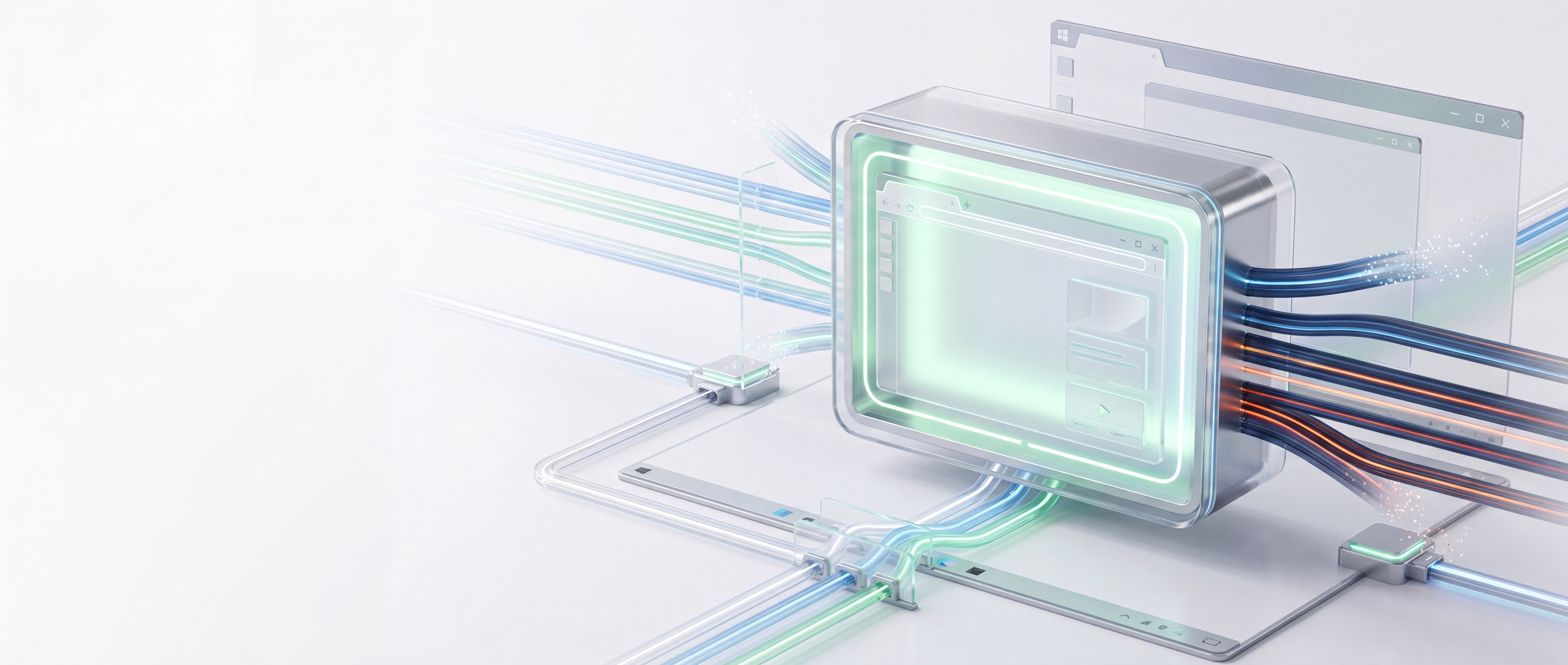 Visualisierung eines geschützten WizConnect-Browsers mit isolierten Datenströmen